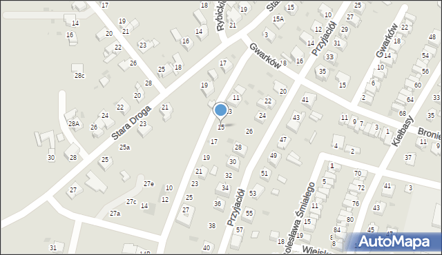 Mikołów, Południowa, 15, mapa Mikołów