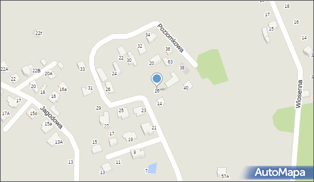 Mikołów, Poziomkowa, 16, mapa Mikołów