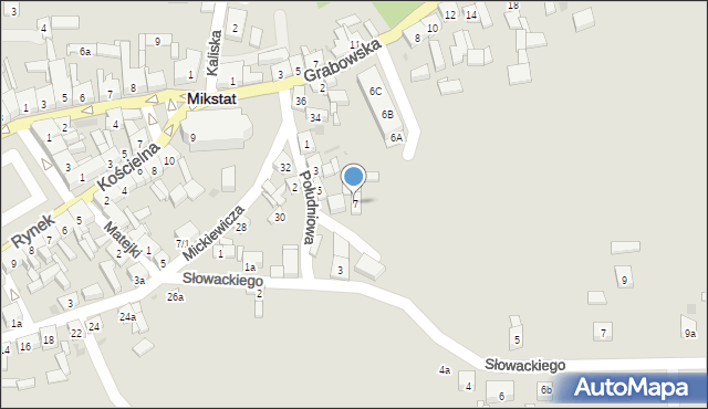 Mikstat, Południowa, 7, mapa Mikstat