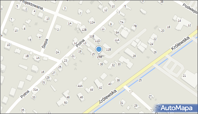 Milanówek, Polna, 15B, mapa Milanówek