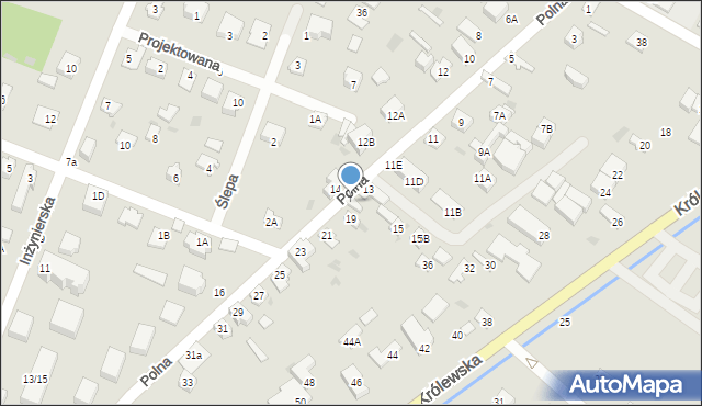 Milanówek, Polna, 17, mapa Milanówek