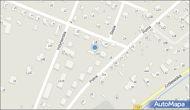 Milanówek, Polna, 18, mapa Milanówek