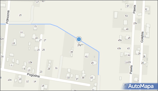 Milejowice, Pogodna, 37b, mapa Milejowice