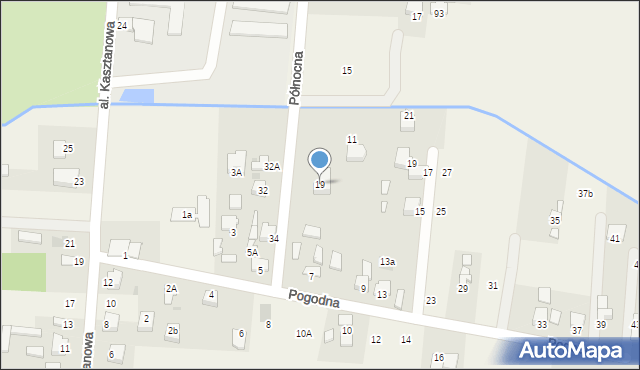 Milejowice, Północna, 19, mapa Milejowice