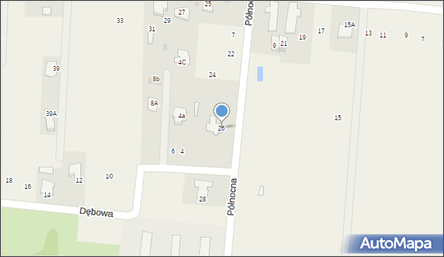 Milejowice, Północna, 26, mapa Milejowice