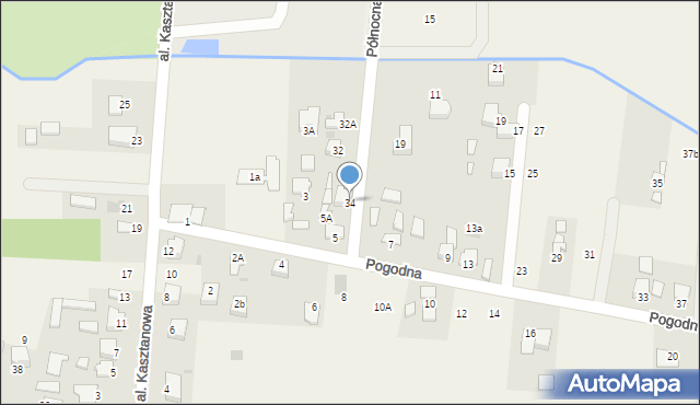 Milejowice, Północna, 34, mapa Milejowice