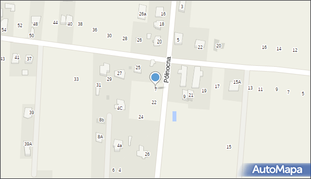 Milejowice, Północna, 7, mapa Milejowice