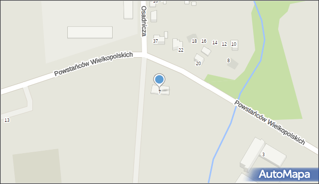 Milicz, Powstańców Wielkopolskich, 7, mapa Milicz