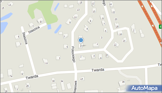 Miłomłyn, Potockiego Ignacego, 2, mapa Miłomłyn