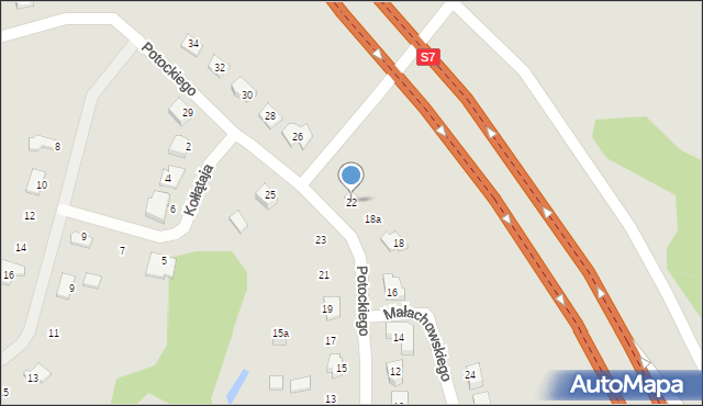 Miłomłyn, Potockiego Ignacego, 22, mapa Miłomłyn