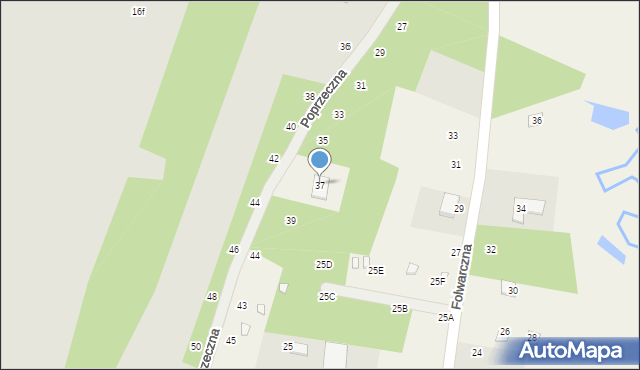 Miłość, Poprzeczna, 37, mapa Miłość