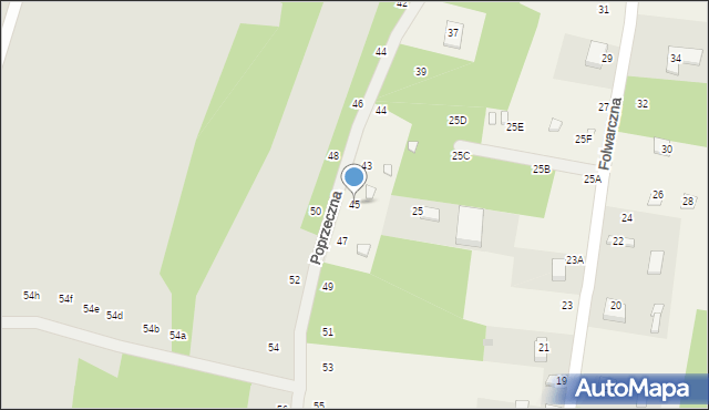 Miłość, Poprzeczna, 45, mapa Miłość