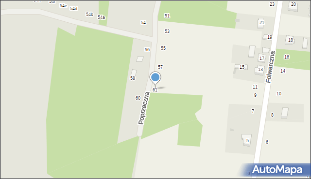 Miłość, Poprzeczna, 61, mapa Miłość