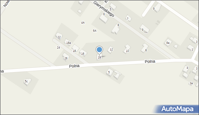 Miłoszyce, Polna, 14, mapa Miłoszyce