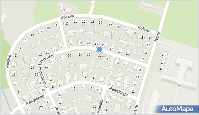 Mińsk Mazowiecki, Powstańców Warszawy, 32, mapa Mińsk Mazowiecki