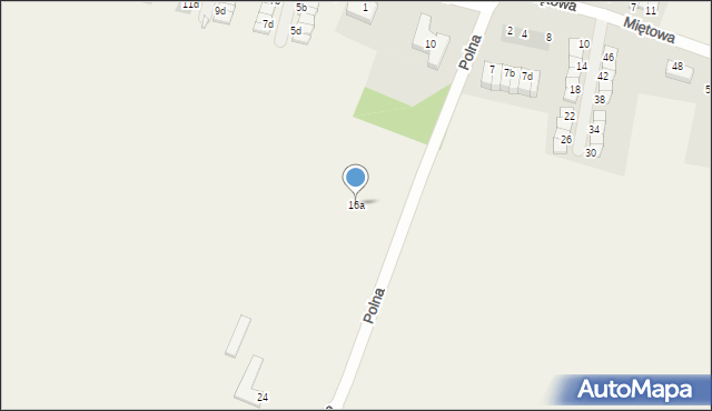 Mirków, Polna, 16a, mapa Mirków