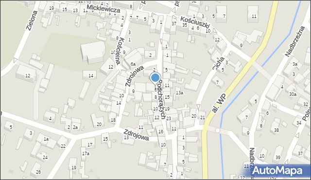 Mirsk, Podchorążych, 6, mapa Mirsk