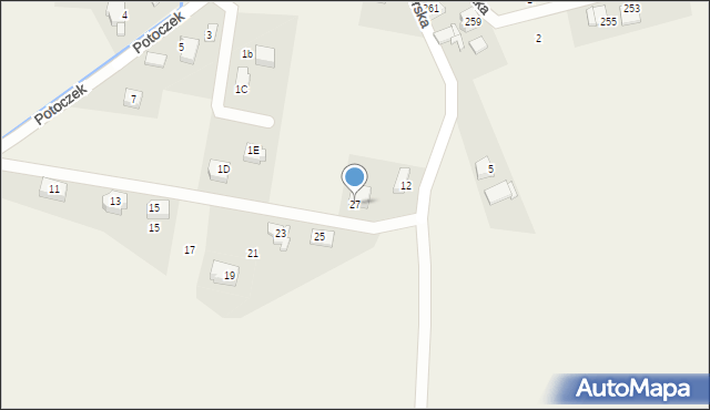 Mizerów, Potoczek, 27, mapa Mizerów