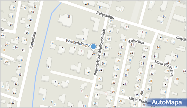 Mława, Powstańców Wielkopolskich, 19, mapa Mława