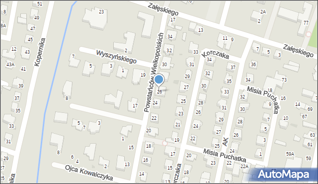 Mława, Powstańców Wielkopolskich, 26, mapa Mława