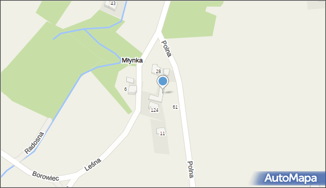 Młynka, Polna, 21, mapa Młynka