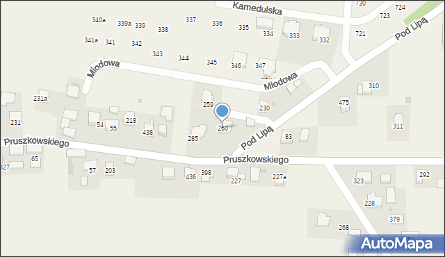 Mników, Pod Lipą, 3, mapa Mników