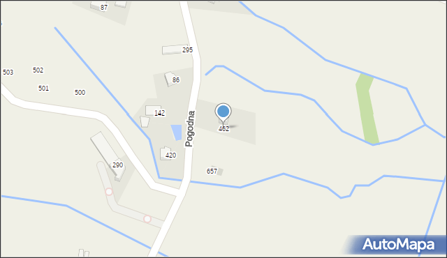 Mników, Pogodna, 105, mapa Mników