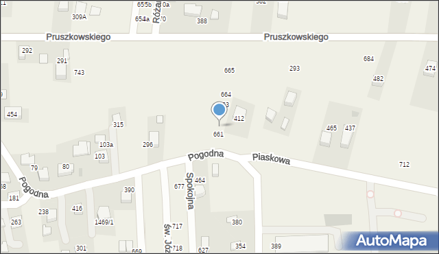 Mników, Pogodna, 25, mapa Mników