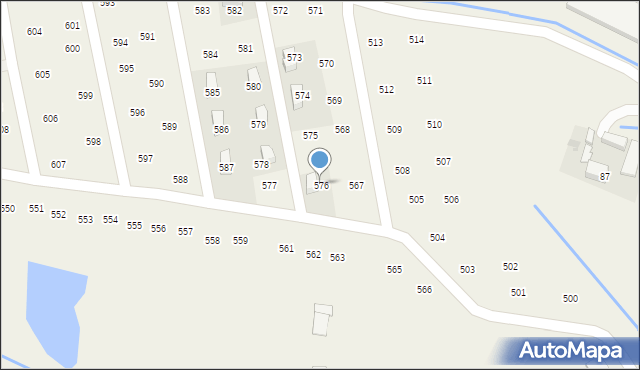 Mników, Pogodna, 256, mapa Mników