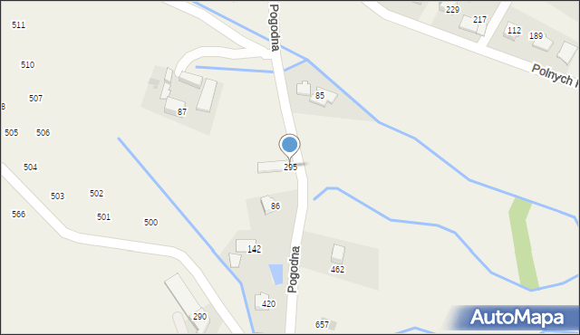 Mników, Pogodna, 88, mapa Mników