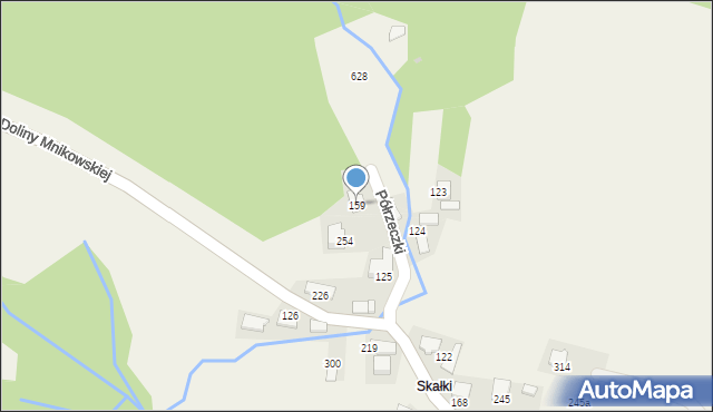 Mników, Półrzeczki, 7, mapa Mników