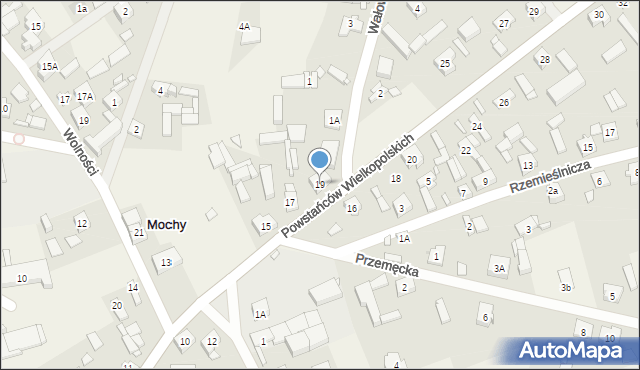 Mochy, Powstańców Wielkopolskich, 19, mapa Mochy