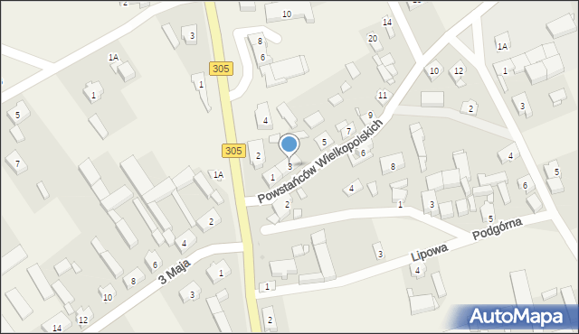 Mochy, Powstańców Wielkopolskich, 3, mapa Mochy