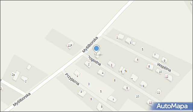 Moczkowo, Pogodna, 1, mapa Moczkowo