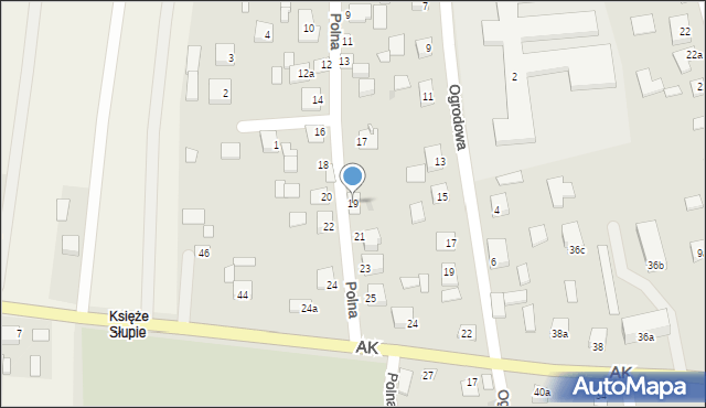 Modliborzyce, Polna, 19, mapa Modliborzyce