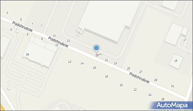 Modlnica, Podchruście, 19, mapa Modlnica