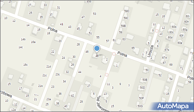 Modlnica, Polna, 48, mapa Modlnica