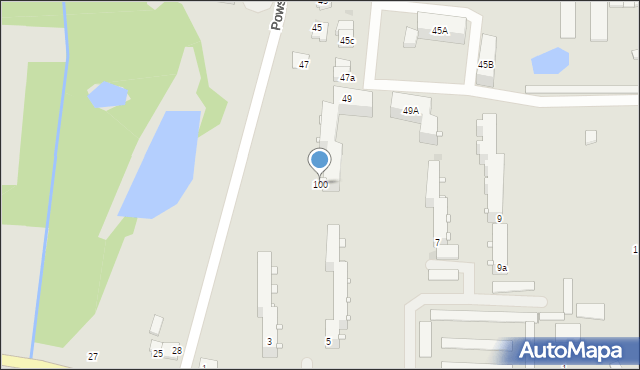 Mogilno, Powstańców Wielkopolskich, 100, mapa Mogilno