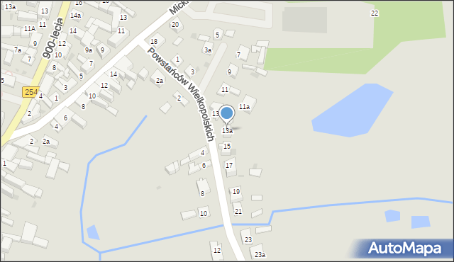 Mogilno, Powstańców Wielkopolskich, 13a, mapa Mogilno