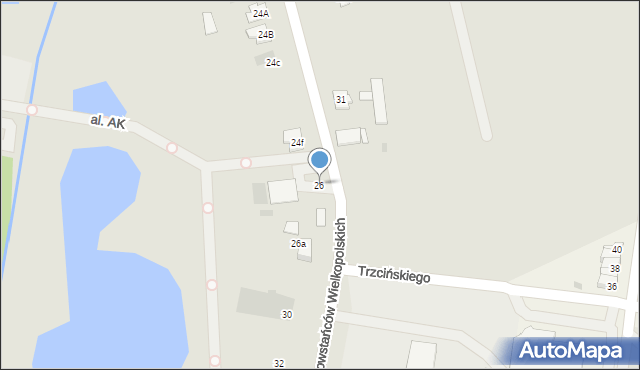 Mogilno, Powstańców Wielkopolskich, 26, mapa Mogilno