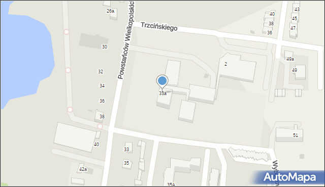 Mogilno, Powstańców Wielkopolskich, 33a, mapa Mogilno