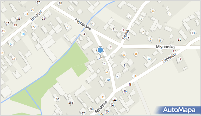 Mokobody, Poprzeczna, 2b, mapa Mokobody