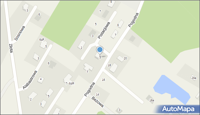 Mokre, Pogodna, 3, mapa Mokre