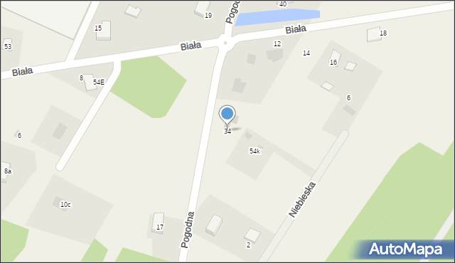 Mokre, Pogodna, 34, mapa Mokre