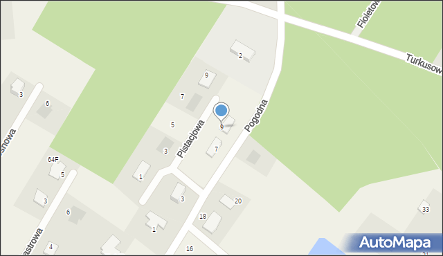 Mokre, Pogodna, 9, mapa Mokre