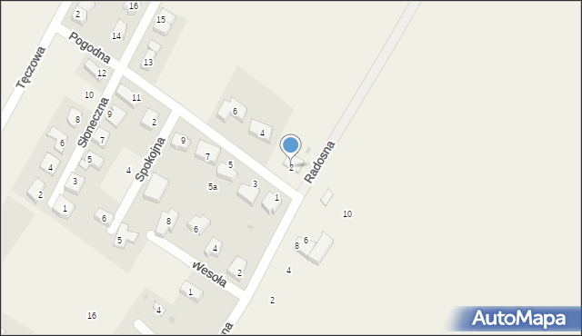 Mokronos Górny, Pogodna, 2, mapa Mokronos Górny