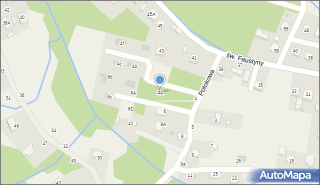 Mokrzyska, Potokowa, 4A, mapa Mokrzyska
