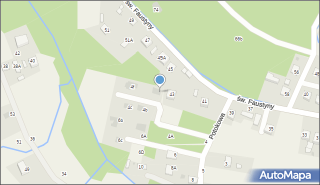 Mokrzyska, Potokowa, 4g, mapa Mokrzyska