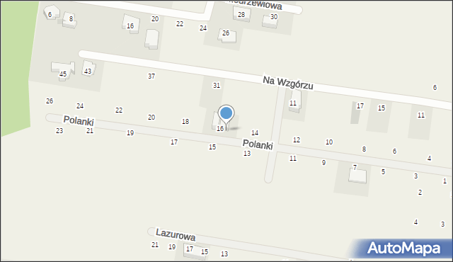 Mosty, Polanki, 16A, mapa Mosty