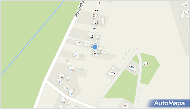 Moszna, Powstańców Śląskich, 23, mapa Moszna